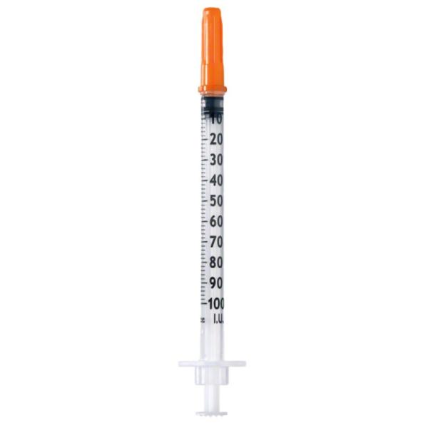 CE ISO Disposable Insulin Syringe With Retractable Needle 1ML