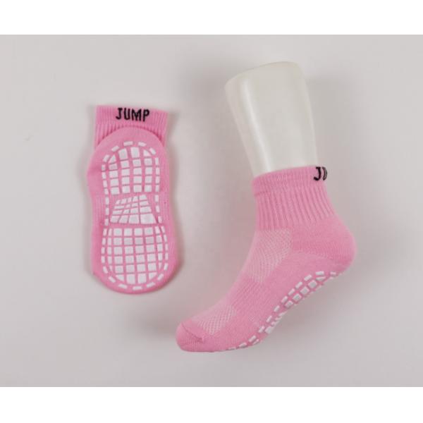 Colorful Polyester Kids Trampoline Sock , Safety Non-slip Socks for Playground Indoor