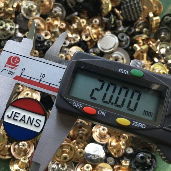 2022 Custom engraved logo 17MM 20mm Zinc alloy Jeans button for Demin jeans