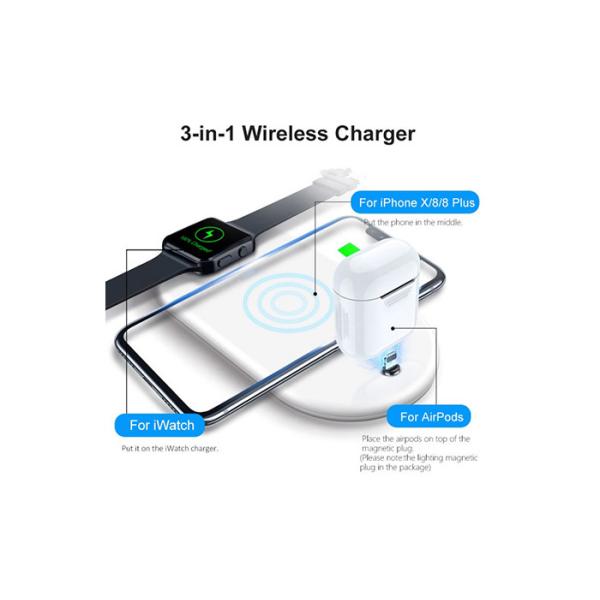 8pin Magnetic Cable 3 In 1 QI Wireless Charger