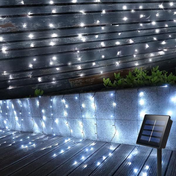Indoor Yellow Solar Icicle Lights 450MA 500 LED 50m Length For Decoration
