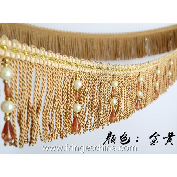 Handmade fashionable chain beads lace tassels fringes for curtain/sofa/pillow/stage decoration