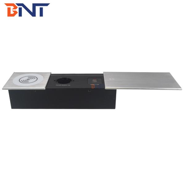 EU Power Socket Sliding Desktop Mounted Power Data Socket Sliding Open Type