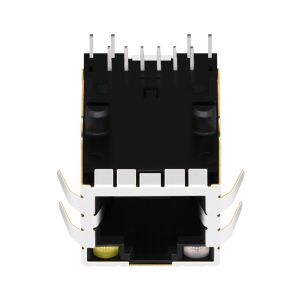 JP006821UNL 100 Base-TX Fast Ethernet 1x1 Tab-UP with LEDs 8-pin RJ45