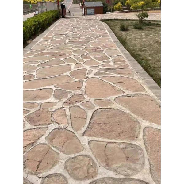 3D Natural Marble Stones Random Rusty Slate Meshed Flagstone Outdoor Garden Flooring Pavers Wall Tiles