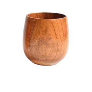 Belly Wooden Drinking Cups Customizable Engraved Logo Coffee Drinking Mugs