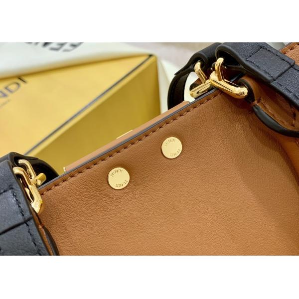 Peekaboo Brown 40cm Tote Shopper Bag Geninue Leather High Capicity