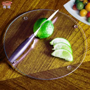 Customized Tempered Glass Cutting Board with Non-Slip Feet Perfect for Food