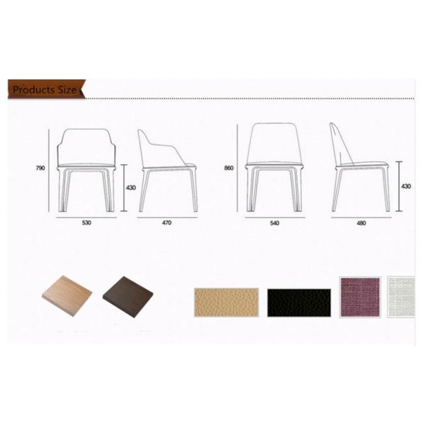 Black Brown Grey Nordic Dining Chair 60cm Seat Height Leather Ash Wood Dining Chairs