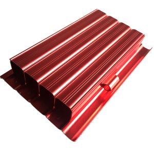 Quality 6063 Aluminum Housing CNC Machining Parts Anodized Aluminium Profile Red Color for sale