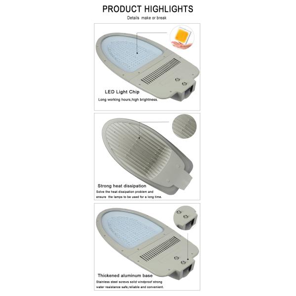 Aluminum 120LM/W 150W LED Street Lights For Sidewalks IP66 waterproof