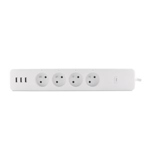 Quality 4 Way + USB French Standard 16A Wi-Fi Smart Power Strip Sub-control Function for sale