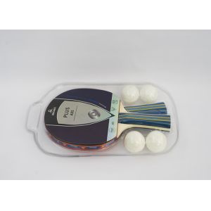 Colorful Portable Table Tennis Set 2 Bats With 4 White ABS Balls