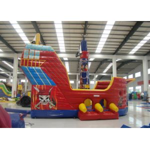 Manufacturer Inflatable Pirate Ship Bouncy House With Slide Inflatable Obstacle