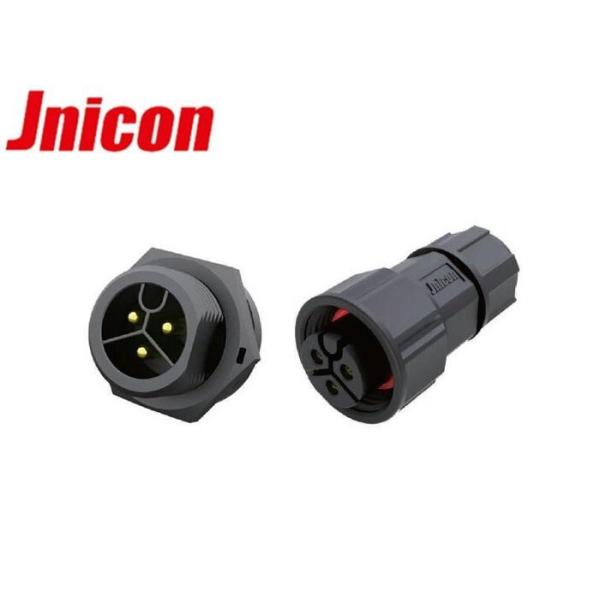 Screw Locking Waterproof Power Connector 3 Pin , IP67 Landscape Lighting