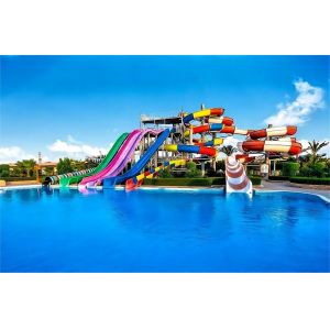Commercial Aqua Water Theme Park Swimming Pool Rides Fiberglass Slide
