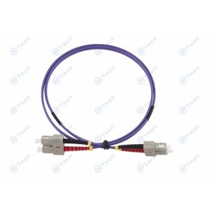 2.0mm SC Fiber Optic Jumper Orange Color -40 To +85 Temperature ≤0.2dB