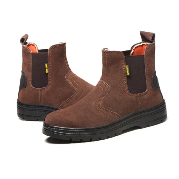 Electric Welding Welder'S Leather Steel Toe Cap Safety Shoe Anti Smashing Wear Resistant Waterproof