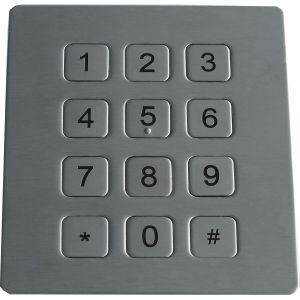 Dot matrix flexible programmble durable Metal Keypad , usb numeric keypads