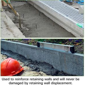 PP geogrid Polyester (PET) geogrid Fiberglass geogrid Steel Plastic Bi