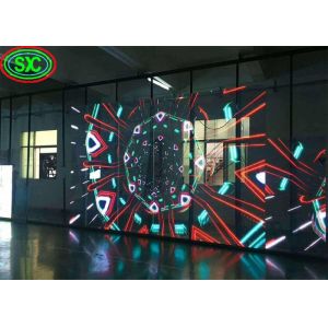 Wafer Chip Transparent LED Panel , High Visibility Transparent LED Screen