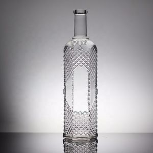 Industrial 750ml Crystal Glass Liquor Bottle with Frost/Paint/Printing