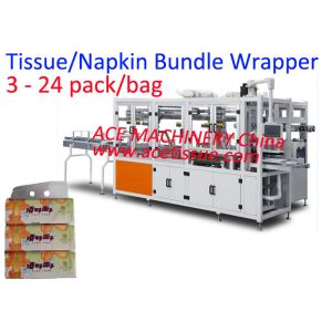 Full Auto Napkin Paper Packing Machine 3 - 48 Bag/Bundle For Hand Towel