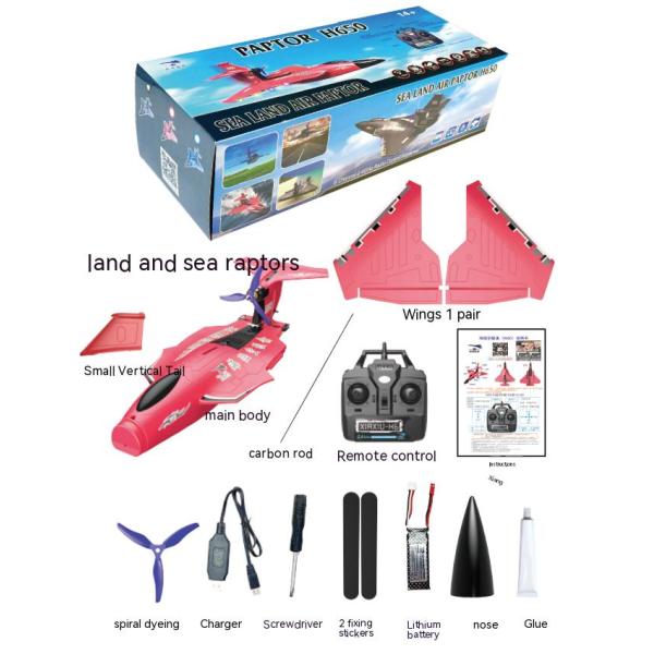 Electric Power Raptor H650 Long Range 2.4g Proportional Sea Land Air Led Aerobatics Stunt RC Glider with 6 Channels Control