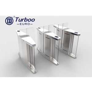 Optical Pedestrian Gate Turnstiles High Speed SUS304 10mm Transparent Acrylic