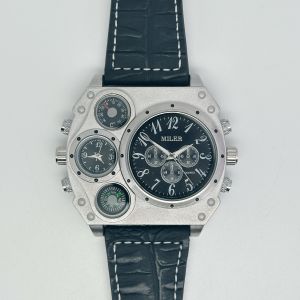 Fashion Leather Round Shaped Wristwatches Design Men's Quartz Watch