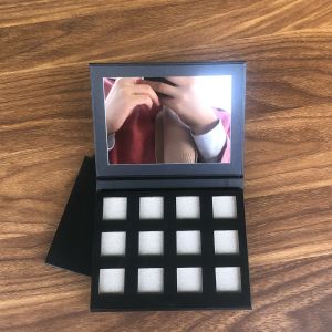 ISO FSC Cosmetic Packing Box , Spot UV Eyeshadow Makeup Box with mirror