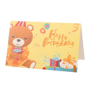 Cute Cartoon Children Birthday Greeting Card Folded