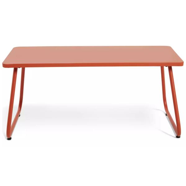 Outdoor Furniture AJUNION Colorful Macaron Metal Patio Set with 4 Seating Lounge Chairs