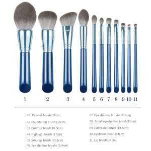 12pcs Microcrystalline Silk Wool Make Up Brushes Cosmetic Foundation Soft Face