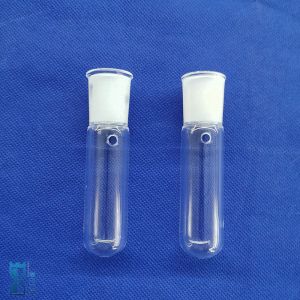 Clear Quartz Glass Tube Heat Resistant Screw Thread Cap Laboratory Optical