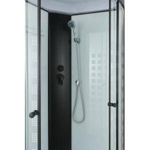 Modern Shower Pods Cabins With Printing Glass And Black Frame