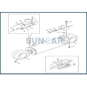 China LZ00621 Counterweight Cylinder Seal Kit fits CNH CX460 CX470B on sale