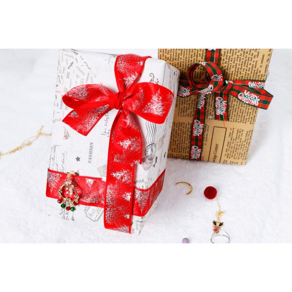 ribbon 1 yard Luxury Christmas Ribbon custom for gift packing birthday merry Christmas Gift Ribbon set