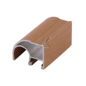 China Stable Wood Grain Aluminium Wardrobe Extrusions Bright Color T8 Temper on sale