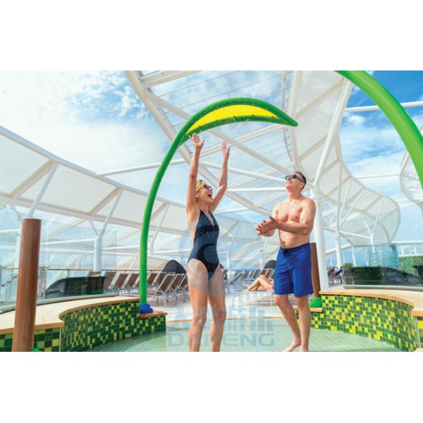 Outdoor Wet Playground Water Games Summer Water Park Spray Leaves - Green