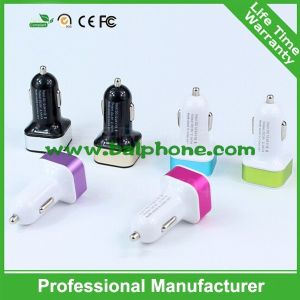 Aluminum alloy square rim single usb car charger 12v /24v for tablet/phones