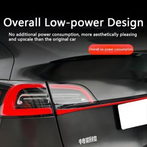For Tesla Model Y 3 Through Taillight Dynamic Rear Tail Light Strip Upgrade And