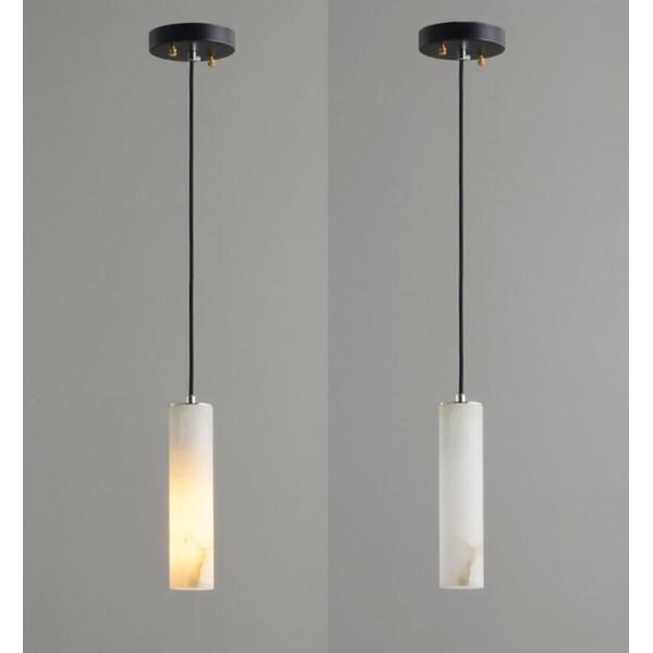 Luxury lighting fixturesArt creative designer alabaster chandelier hotel lobby dining room long strip marble pendant lig