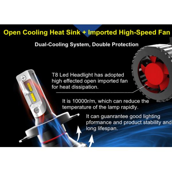 12000LM 6500K T8 Limileds -Zens LED Car Headlights H4 for Car Driving Light