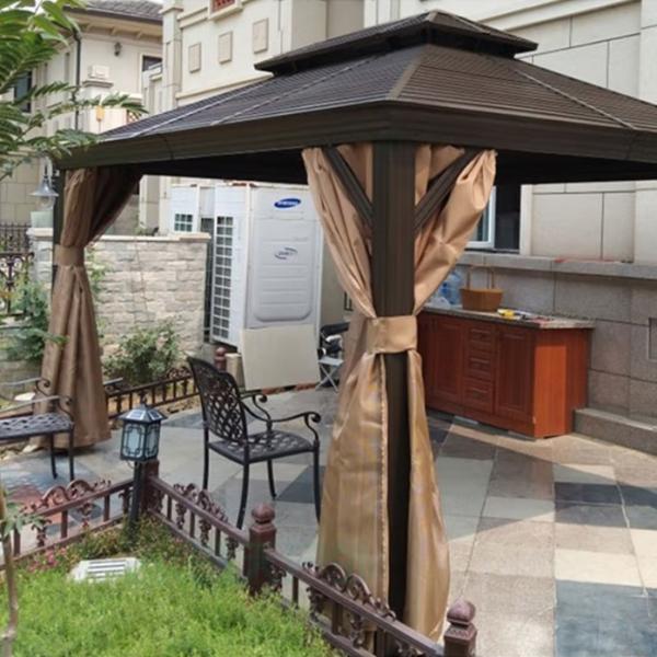 Polycarbonate Double-Roof Canopy Outdoor Hardtop Gazebo Gazebo Canopy
