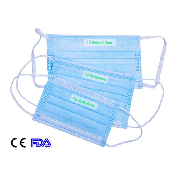 14.5X9cm Children'S Disposable Face Masks , Child Size Respirator Mask Small