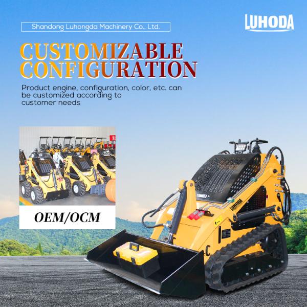 FREE SHIPPING China Track Wheel CE/EPA Mini Skid Steer Loader With Bucket