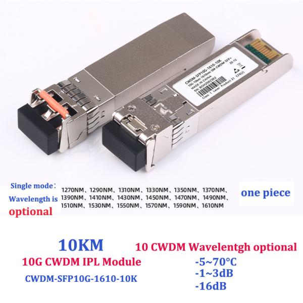 1270nm-1610nm 10G SFP Module , 10g Sfp+ Cwdm Optical Transceiver CWDM-10G-10KM