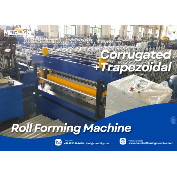 Buy Dual-Layer Guide Pillar Roofing Roll Forming Machine For Trapezoidal And Corrugated Roof Panels at wholesale prices