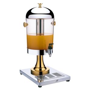 Gold plating juice dispenser for single use